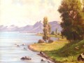 Vista del Lago de Thun con montañas al fondo